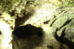 A cave underground